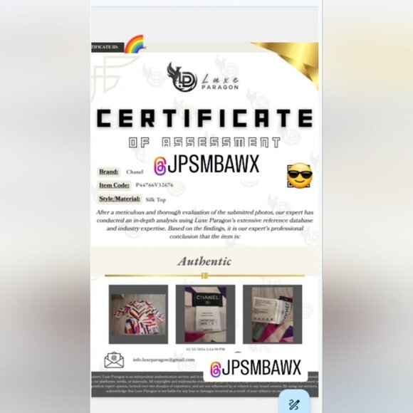 Chanel Multicolor Stripe Print Silk Twill Blouse FR 38 - Picture 13 of 13